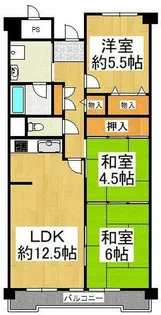 ドミール有住・光明池【406号室】の間取り