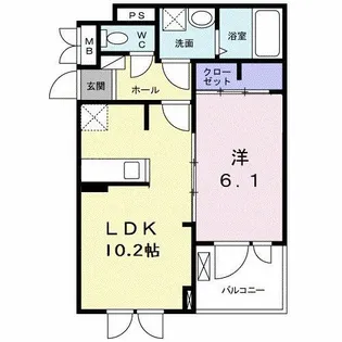 ウェルス暁【3階】の間取り