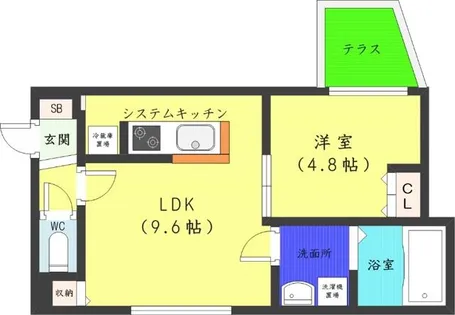 ブランシャールチェレステ鳥居前【1階】の間取り