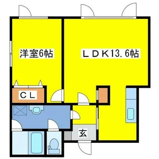 セピアスⅡ・Ⅰ【201号室】の間取り