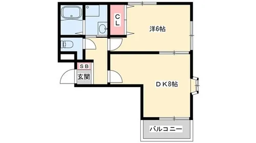 グレイス英賀保【101号室】の間取り