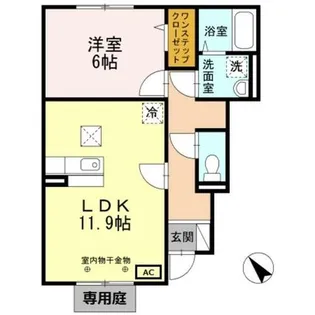 ディアコート北野【105号室】の間取り
