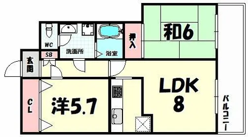 トーカンキャステール山本通【3階】の間取り