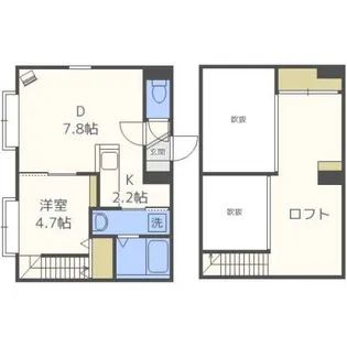ブローディア元町【107号室】の間取り