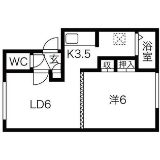 ドリームハイツB棟【208号室】の間取り