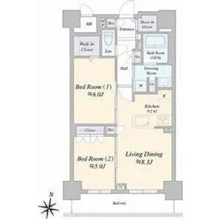 ジュノール札幌植物園【3階】の間取り