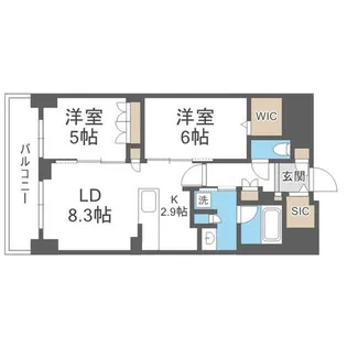 ジュノール札幌植物園【3階】の間取り