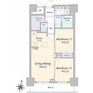 ジュノール札幌植物園【3階】の間取り