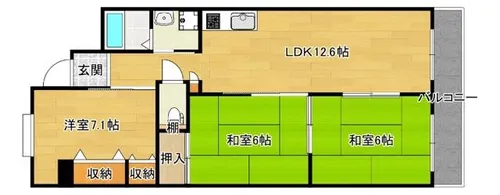 エトワール小松【3階】の間取り
