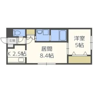 フェリオ中島公園【3階】の間取り