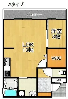 アドマス鶴原D棟【2階】の間取り