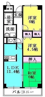 ボヌール【1階】の間取り