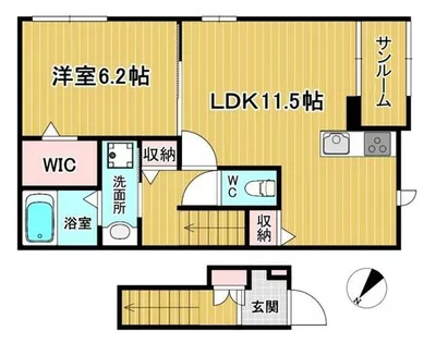 桜の町 千里川住宅【1階】の間取り