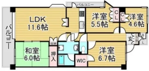 福岡県春日市伯玄町2丁目【マンション】の間取り