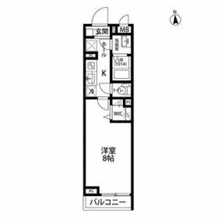 クレール ヴェールメゾンⅡ【2階】の間取り