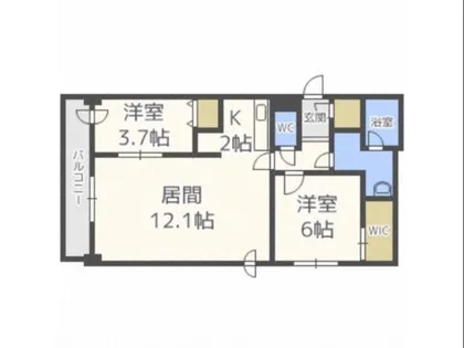 S-FORT豊平三条【8階】の間取り