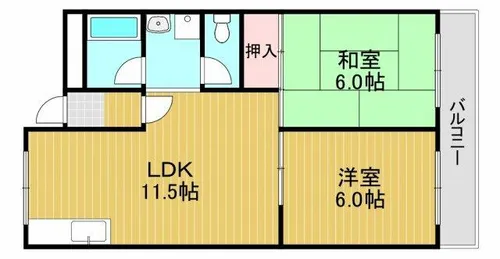 金剛ハイム【2階】の間取り