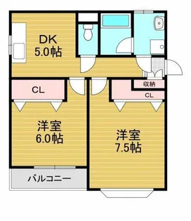 サンハイツ幸【3階】の間取り