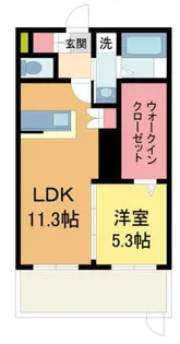 HEBEL GARDEN 松山町【106号室】の間取り