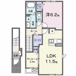 ビーナスベルト【2階】の間取り