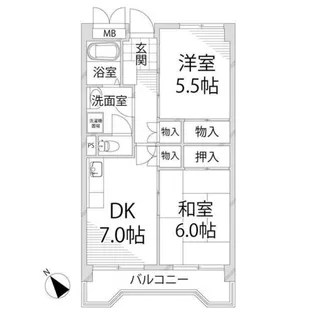 ヴェルメゾン【3階】の間取り