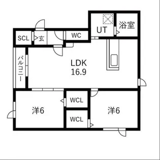 正和パレスC棟【3階】の間取り