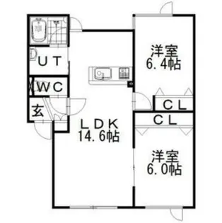 プランドール北27条【2階】の間取り