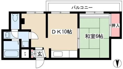コーポ稲名【305号室】の間取り