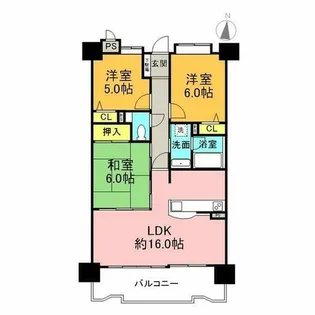 ライオンズステーションプラザ桜山【502号室】の間取り