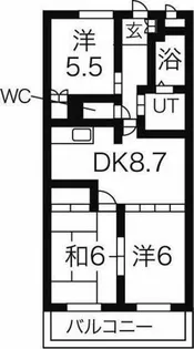 アピタシオン華【3階】の間取り