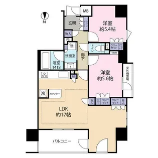 イーグルコート烏丸御池ル・シエル(0003316)【9階】の間取り