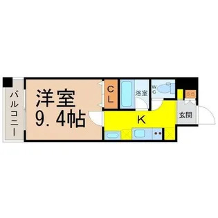 カスタリア志賀本通【9階】の間取り