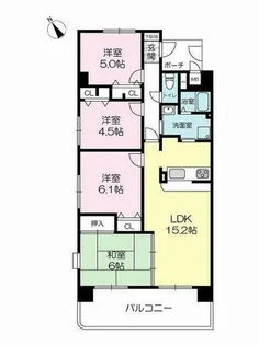ネオハイツ姫路手柄公園【501号室】の間取り