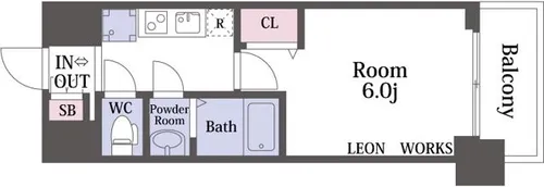ファステート難波ラグジュ【14階】の間取り