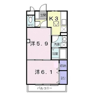 サンロイヤル【1階】の間取り