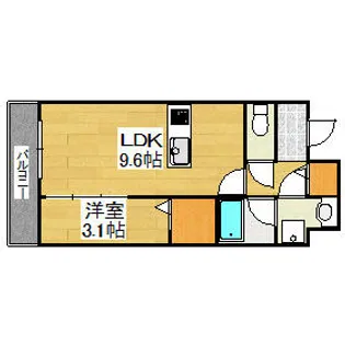 ルッシェ住吉【7階】の間取り