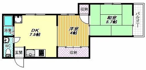 エクセルハイツ【2階】の間取り