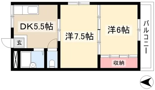 吉田マンション【202号室】の間取り