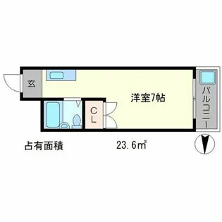シャンブル伊川【4階】の間取り