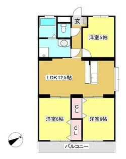 ハイツサンムーン【503号室】の間取り