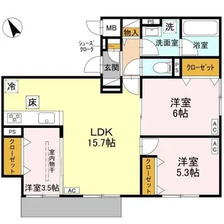 大阪府吹田市新芦屋上【アパート】の間取り