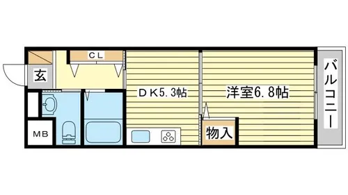 セルジュYS姫路【201号室】の間取り