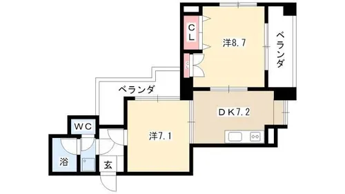 ゲストハウスレインボー伏見【805号室】の間取り