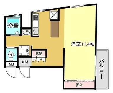 明和ビル【406号室】の間取り