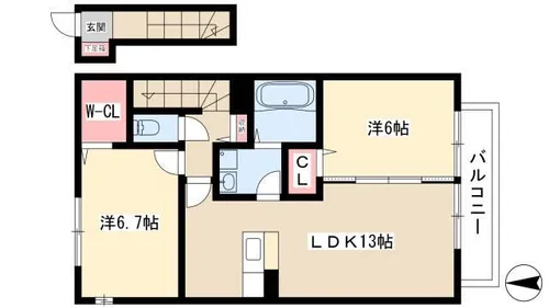 メイポップ【2階】の間取り
