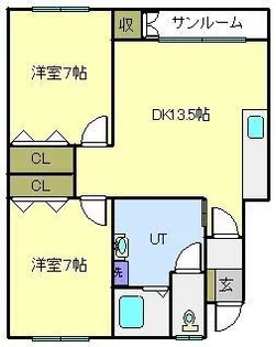 ルミエール滝川【2階】の間取り