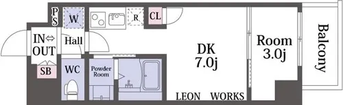 ArtizA京橋WEST【306号室】の間取り