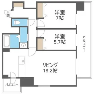 ASMACI MAISON 札幌大通東【10階】の間取り
