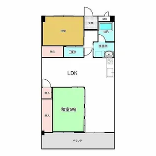 グランデール鶴田【105号室】の間取り