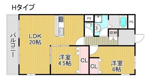 アノパーク加賀屋【7階】の間取り